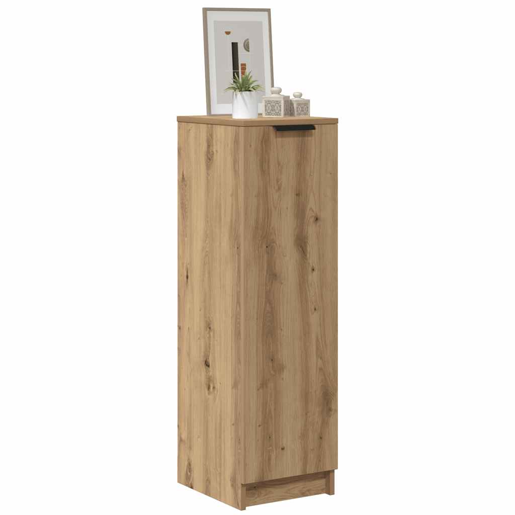 Schoenenkast 29,5X35X100,5 Cm Bewerkt Hout Artisanaal Eiken Artisanaal Eikenkleurig
