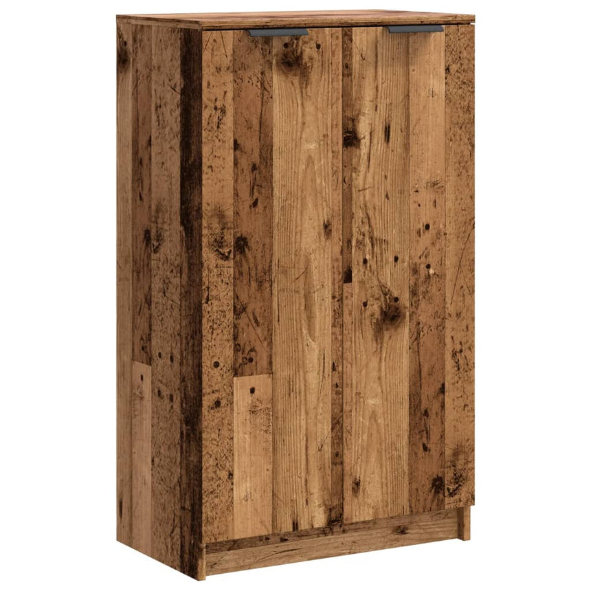 Schoenenkast 59X35X100,5 Cm Bewerkt Hout Kleurig Oud Hout