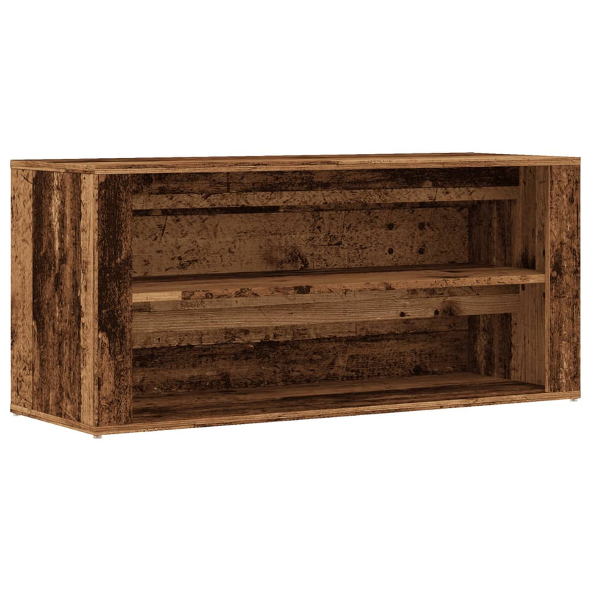 Schoenenbank 100X35X45 Cm Bewerkt Hout Kleurig Oud Hout