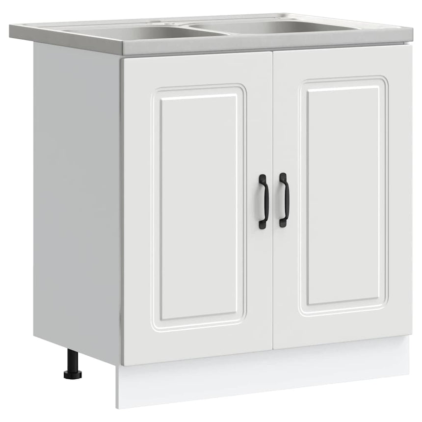 vidaXL Armoire de cuisine avec stockage Kalmar Blanc 80 x 46 x 81,5 cm