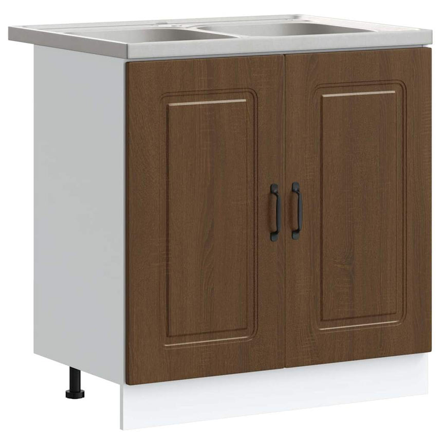 vidaXL Armoire de cuisine Kalmar Chêne brun 80 x 46 x 81,5 cm