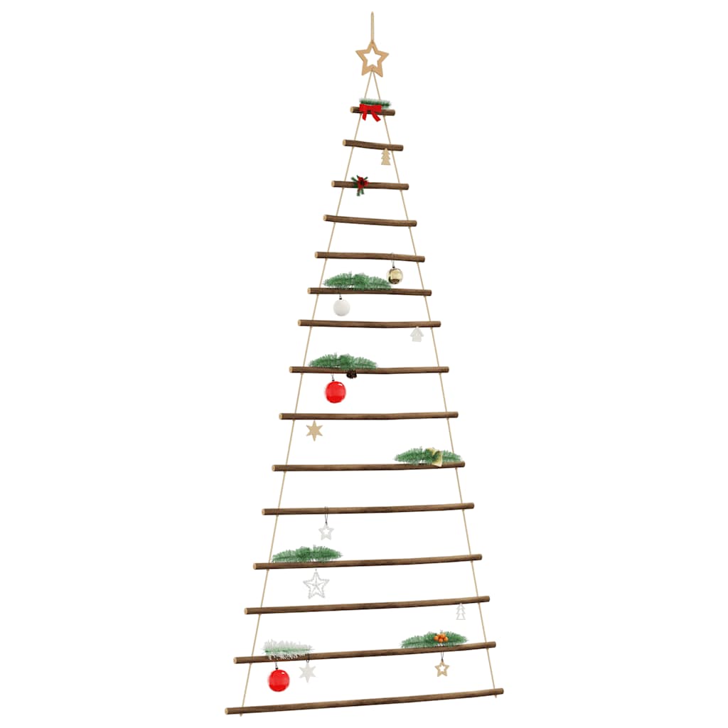 Hangende Kerstboom Met Topster Natuurlijke Tak