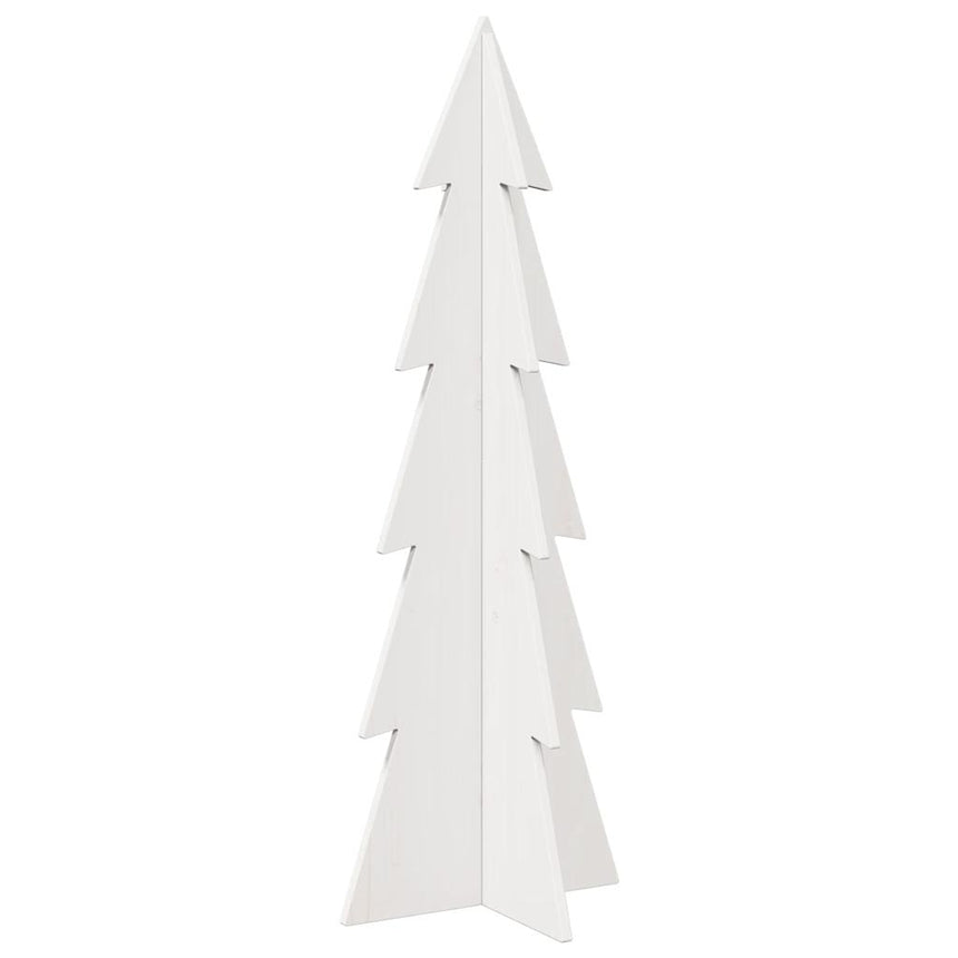 Kerstdecoratie Kerstboom Massief Grenenhout Wit
