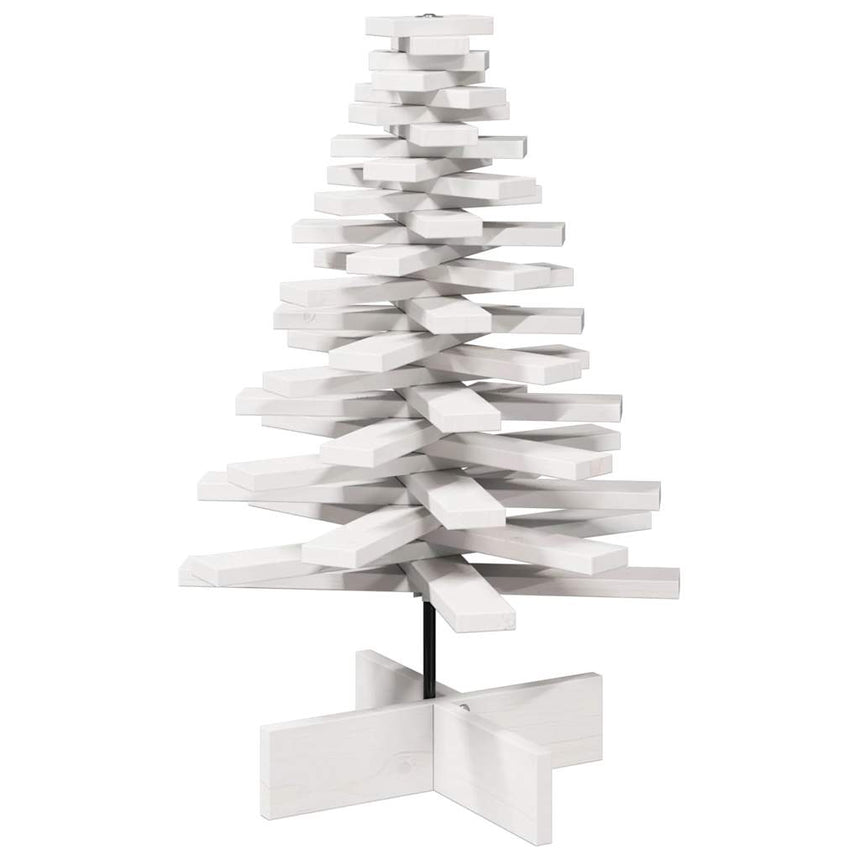 Kerstdecoratie Kerstboom Massief Grenenhout Wit