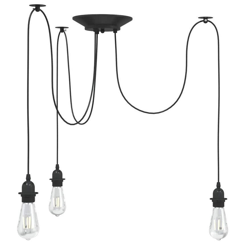Hanglamp E27 Metaal Zwart