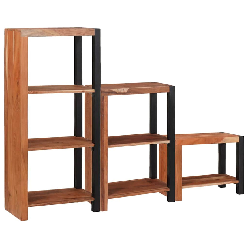 vidaXL Étagère 3 pcs Marron 50 x 30 x 110 cm Bois d'Acacia Massif