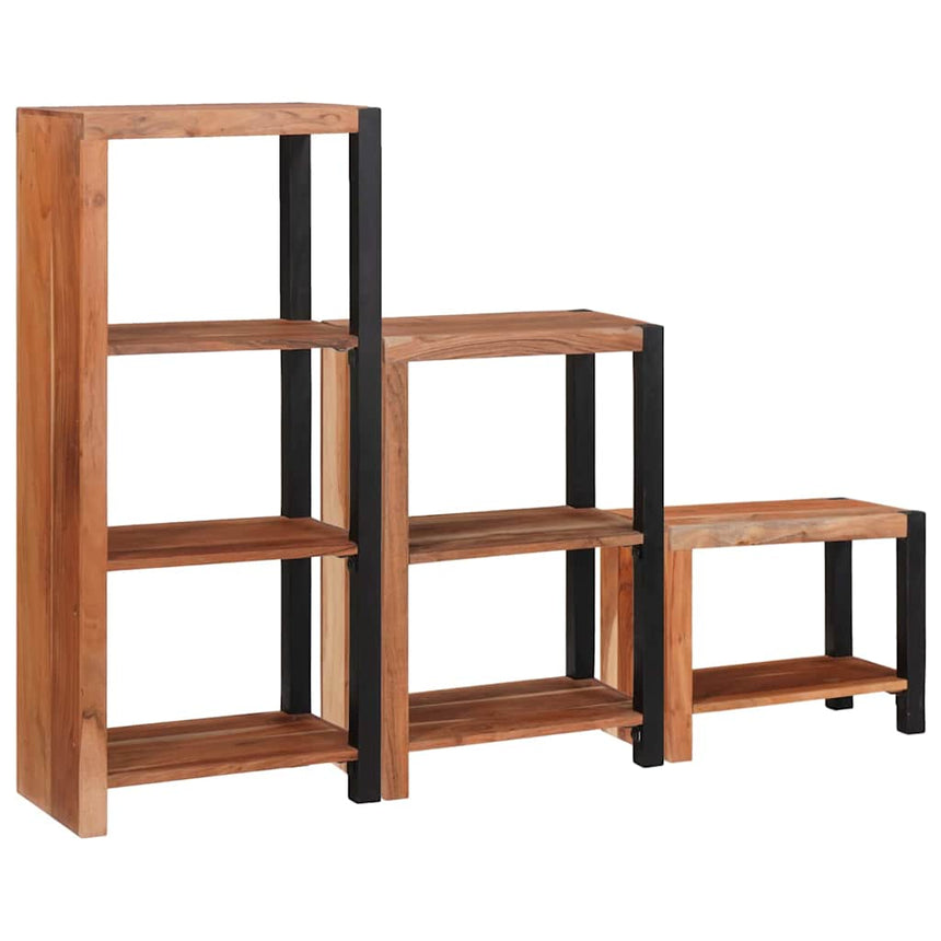 vidaXL Étagère 3 pcs Marron 50 x 30 x 110 cm Bois d'Acacia Massif