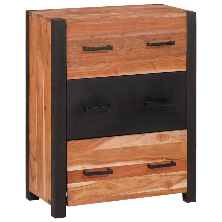 vidaXL Buffet 3 pcs Marron 165 x 30 x 75 cm Bois d'Acacia Massif