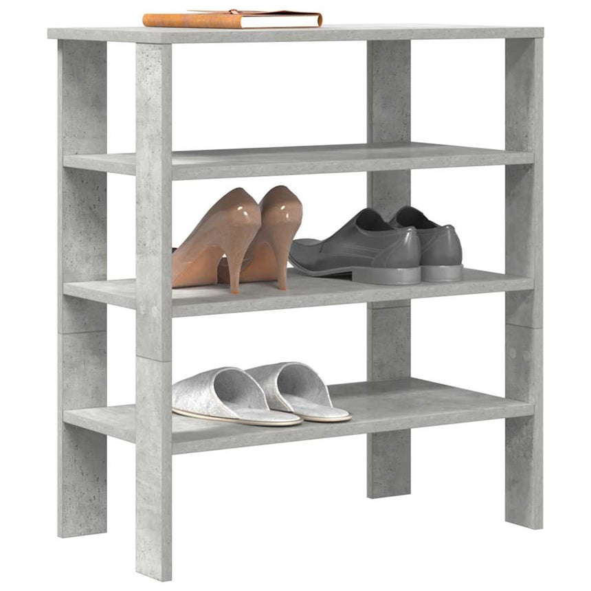Schoenenrek 61X32X Bewerkt Hout Betongrijs