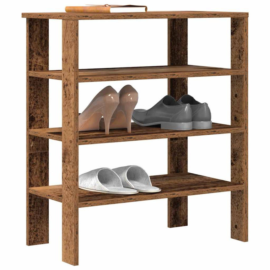 Schoenenrek 61X32X87,5 Cm Bewerkt Hout Kleurig Oud Hout
