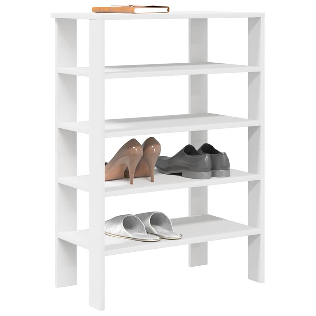 Schoenenrek 61X32X87,5 Cm Bewerkt Hout Wit Oud Hout
