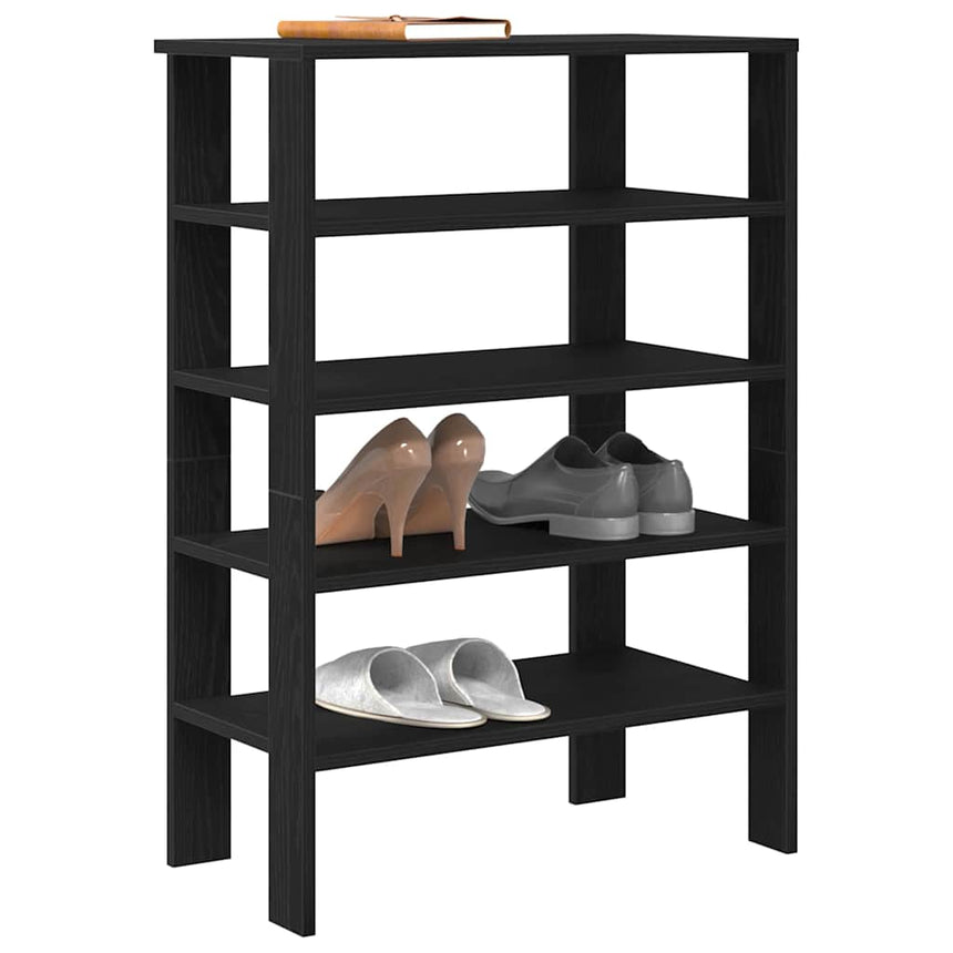 Schoenenrek 61X32X Bewerkt Hout Zwart