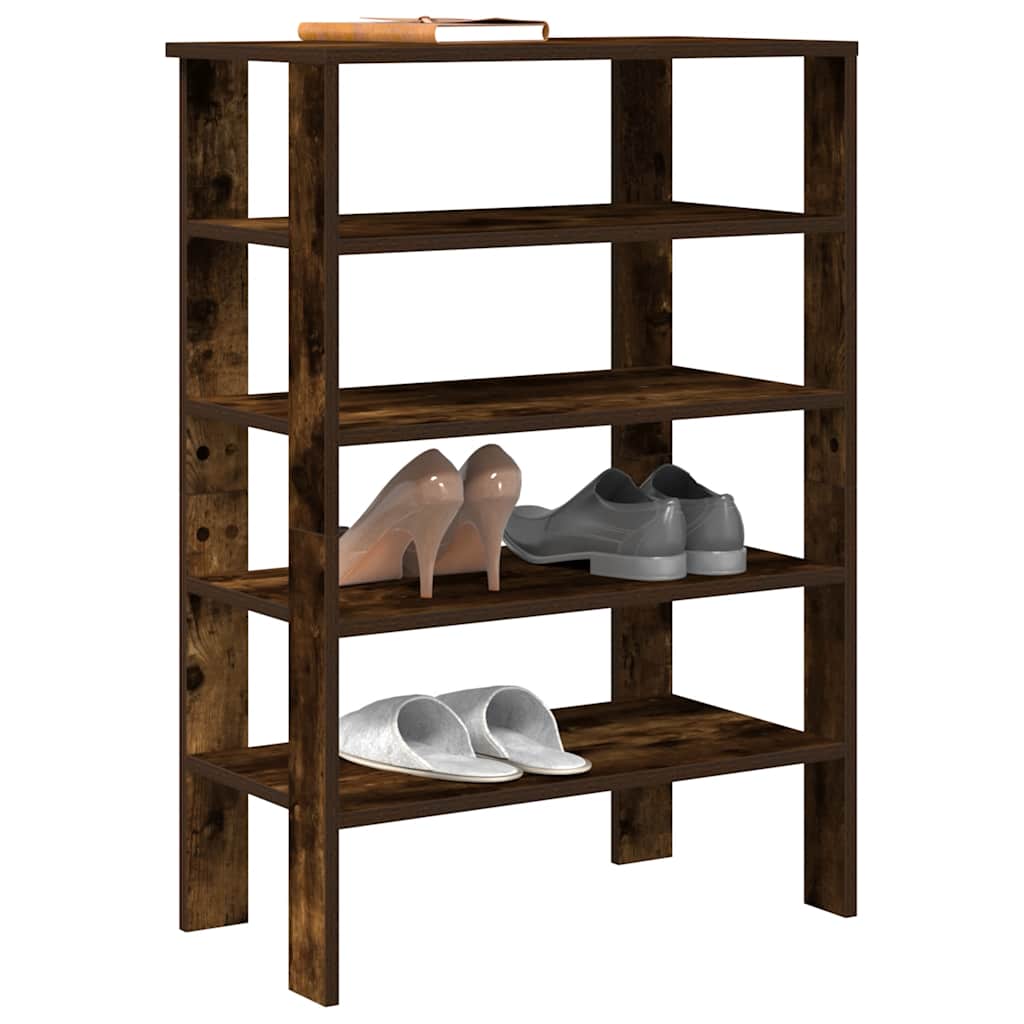 Schoenenrek 61X32X87,5 Cm Bewerkt Hout Kleurig Gerookt Eiken