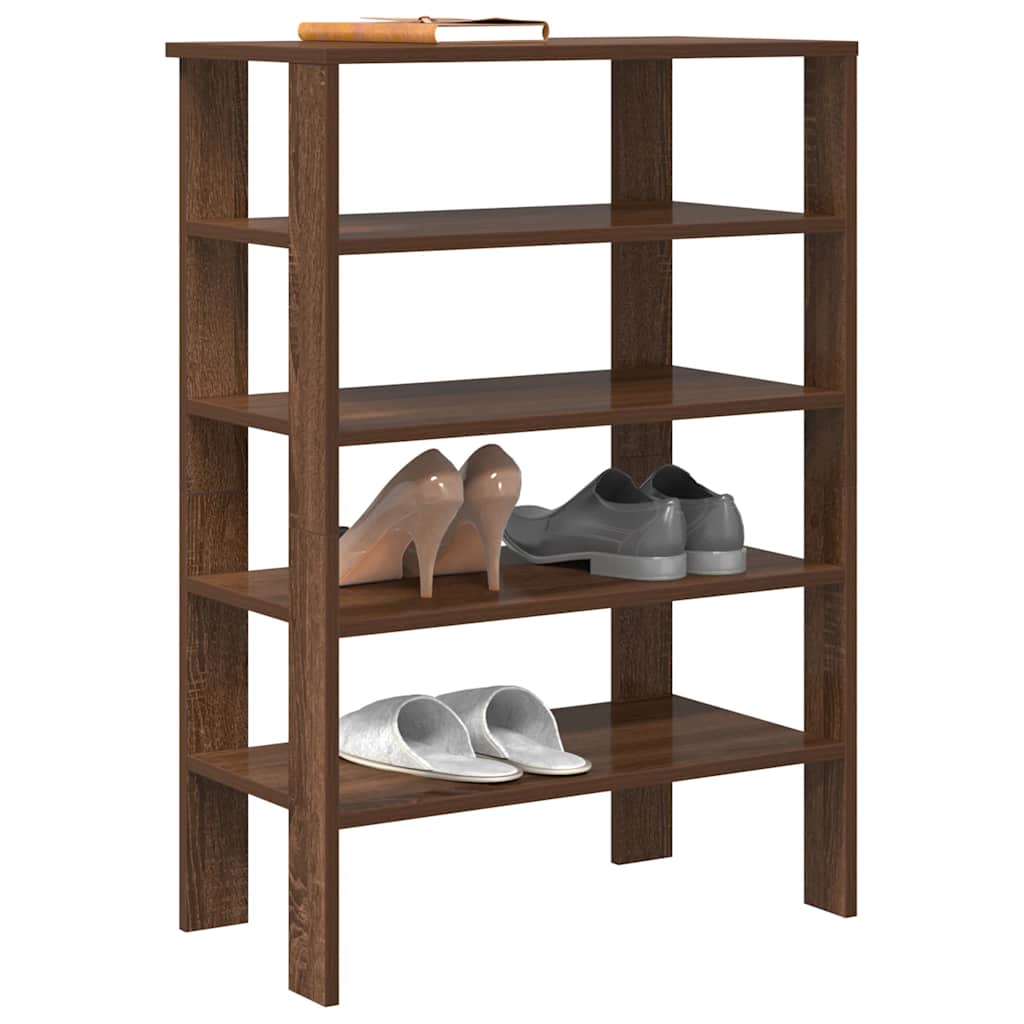 Schoenenrek 61X32X87,5 Cm Bewerkt Hout Ig Bruin Eikenkleur