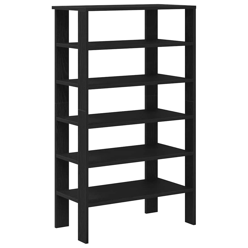 Schoenenrek 61X32X Bewerkt Hout Zwart