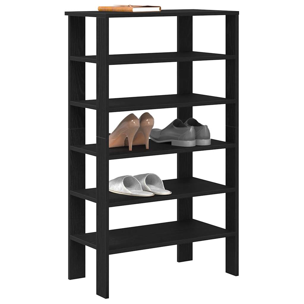 Schoenenrek 61X32X Bewerkt Hout Zwart