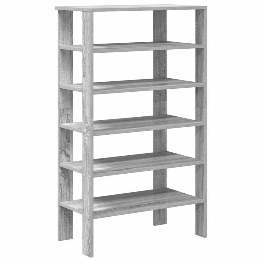 Schoenenrek 61X32X Bewerkt Hout Eikenkleurig Grijs Sonoma