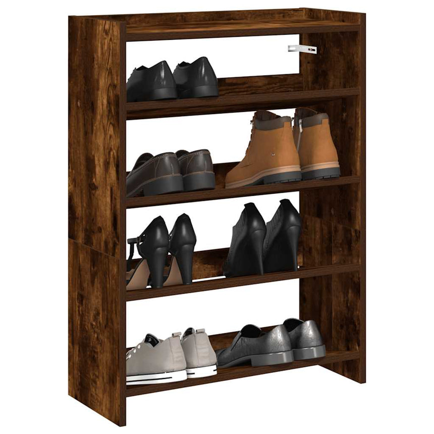 Schoenenrek 80X25X Bewerkt Hout Kleurig Gerookt Eiken