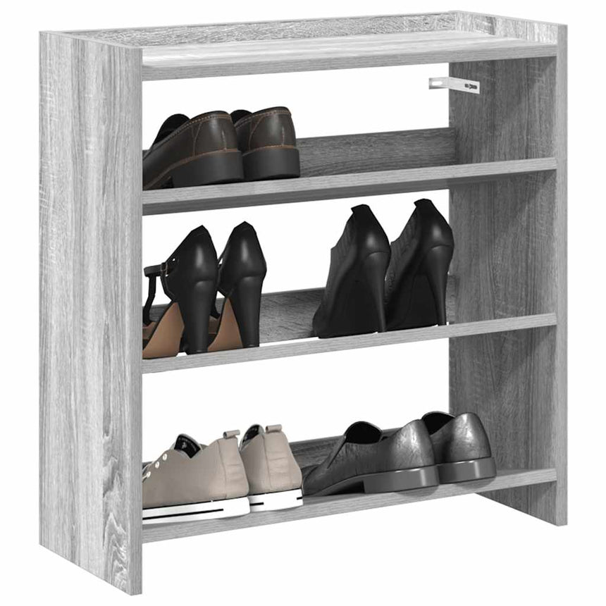 Schoenenrek 80X25X Bewerkt Hout Eikenkleur Grijs Sonoma