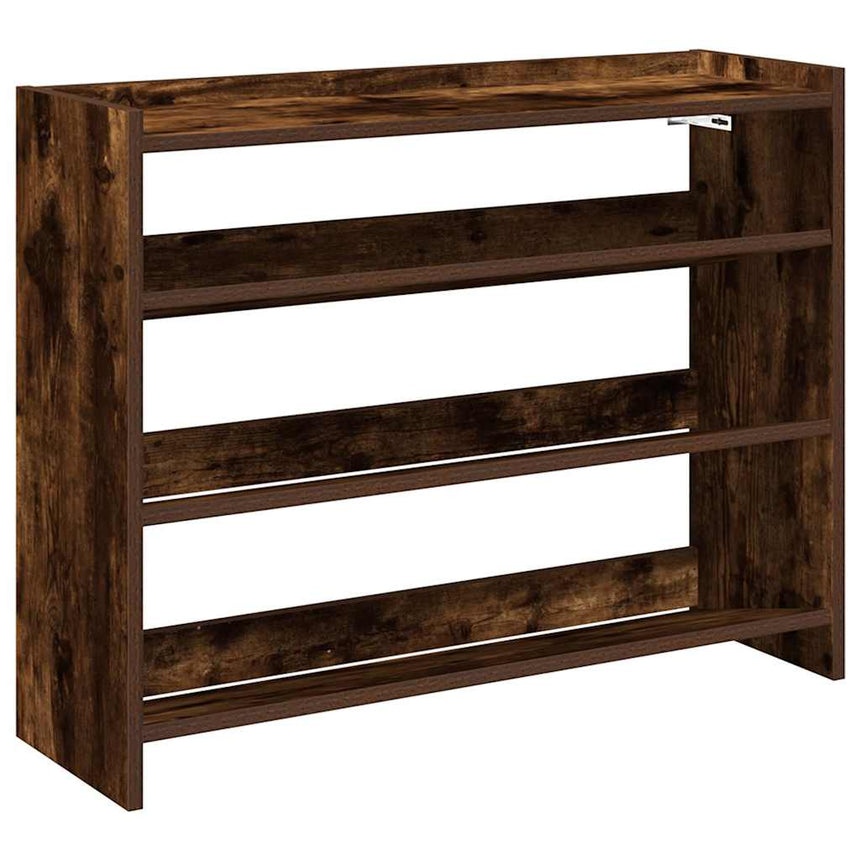 Schoenenrek 80X25X Bewerkt Hout Kleurig Gerookt Eiken