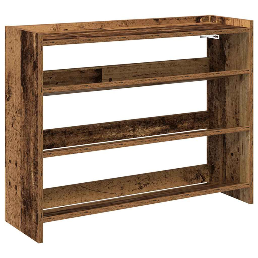 Schoenenrek 80X25X Bewerkt Hout Kleurig Oud Hout