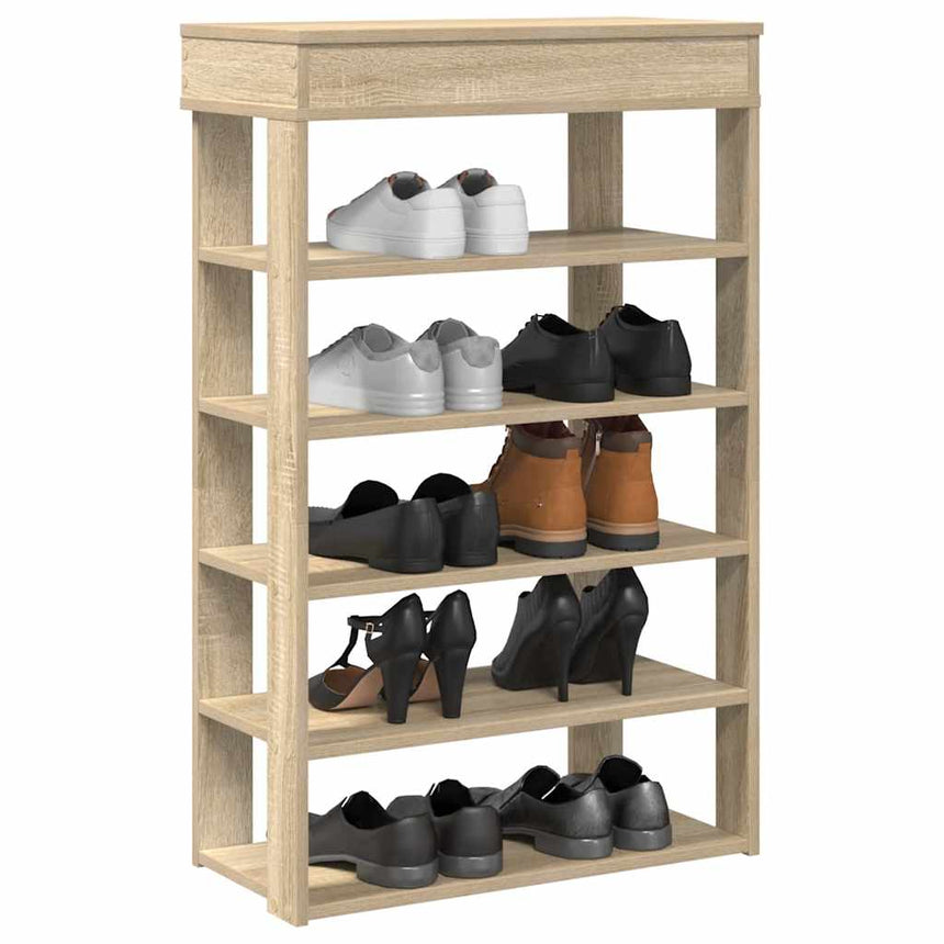 Schoenenrek 60X30X98 Cm Bewerkt Hout Kleurig Sonoma Eiken