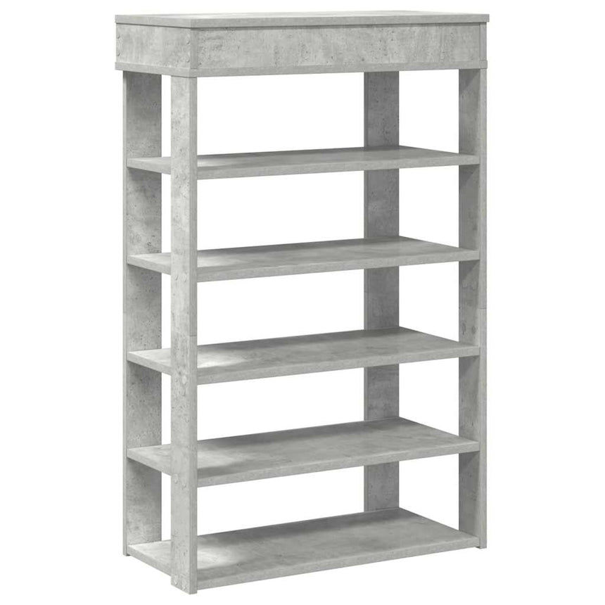 Schoenenrek 60X30X98 Cm Bewerkt Hout Betongrijs