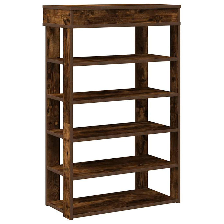 Schoenenrek 60X30X98 Cm Bewerkt Hout Kleurig Gerookt Eiken