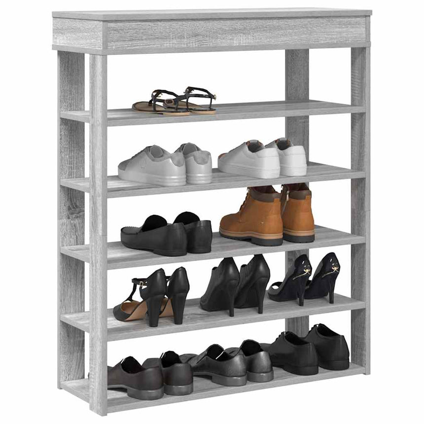 Schoenenrek 60X30X98 Cm Bewerkt Hout Grijs Sonoma