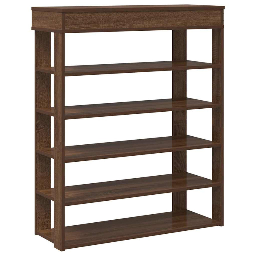 Schoenenrek 80X30X98 Cm Bewerkt Hout Bruin Eikenkleur Grijs Sonoma