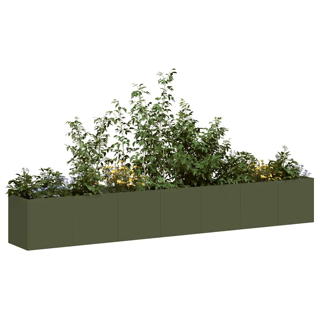 Plantenbak Koudgewalst Staal Olijfgroen