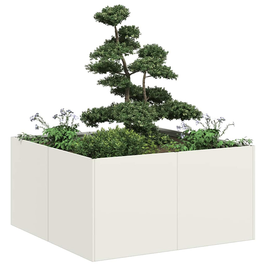 Plantenbak Koudgewalst Staal Wit