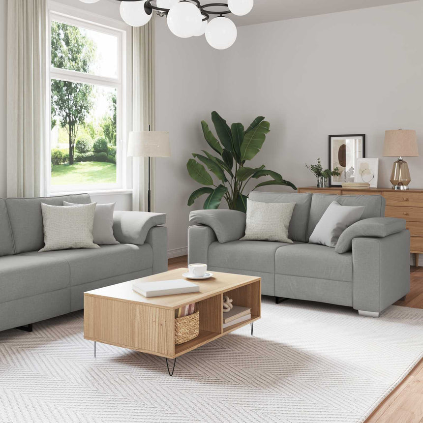 vidaXL Canapé 2 pcs Gris nuage 219 x 80 x 82 cm tissu