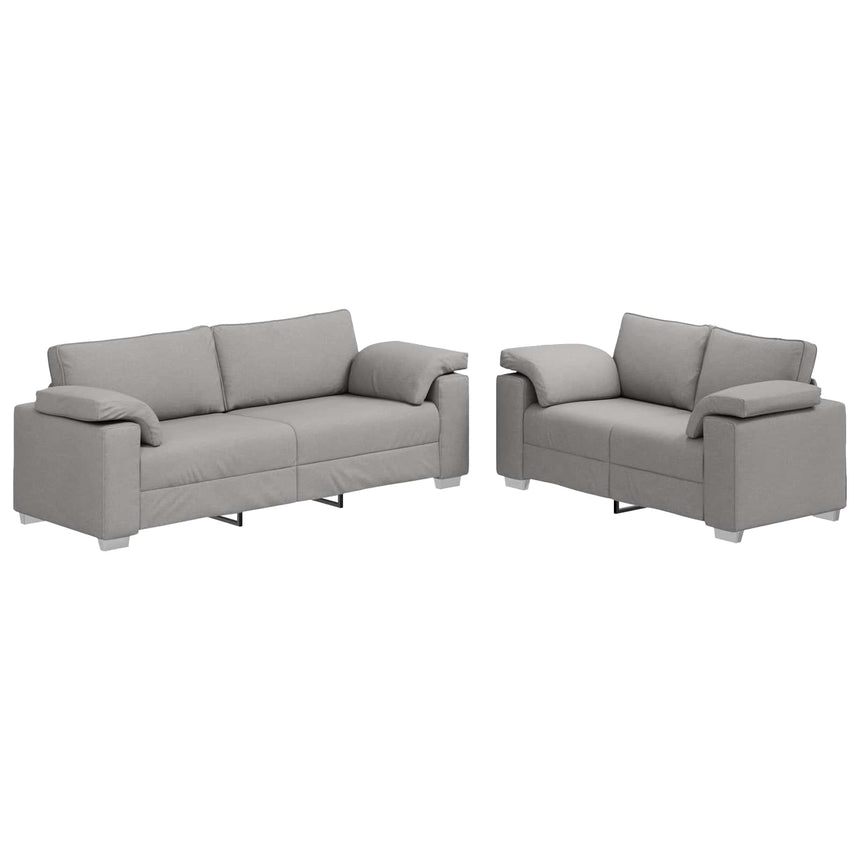 vidaXL Canapé 2 pcs Gris nuage 219 x 80 x 82 cm tissu