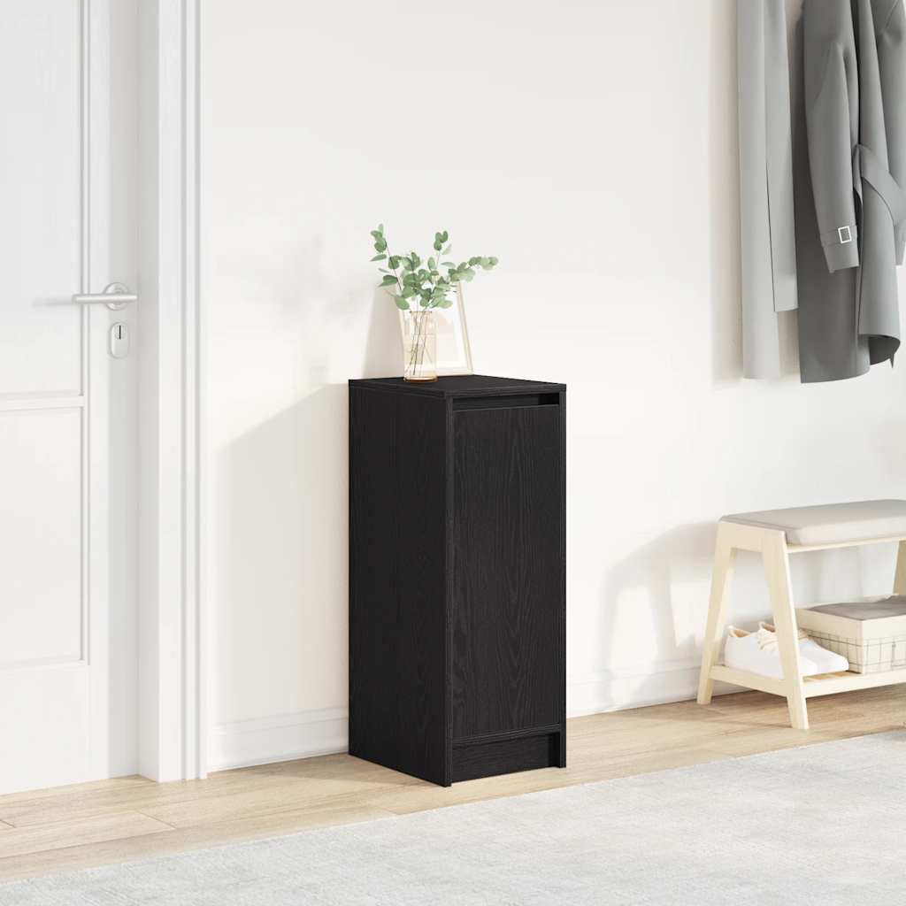 Schoenenkast 29,5X34X76 Cm Spaanplaat Kleurig Zwart Eiken