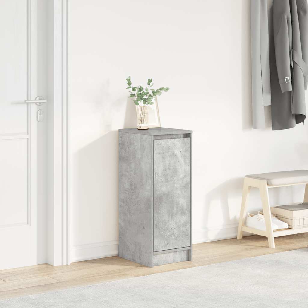 Schoenenkast 29,5X34X76 Cm Bewerkt Hout Betongrijs
