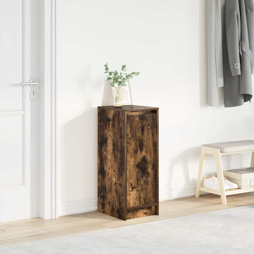 Schoenenkast 29,5X34X76 Cm Bewerkt Hout Kleurig Gerookt Eiken