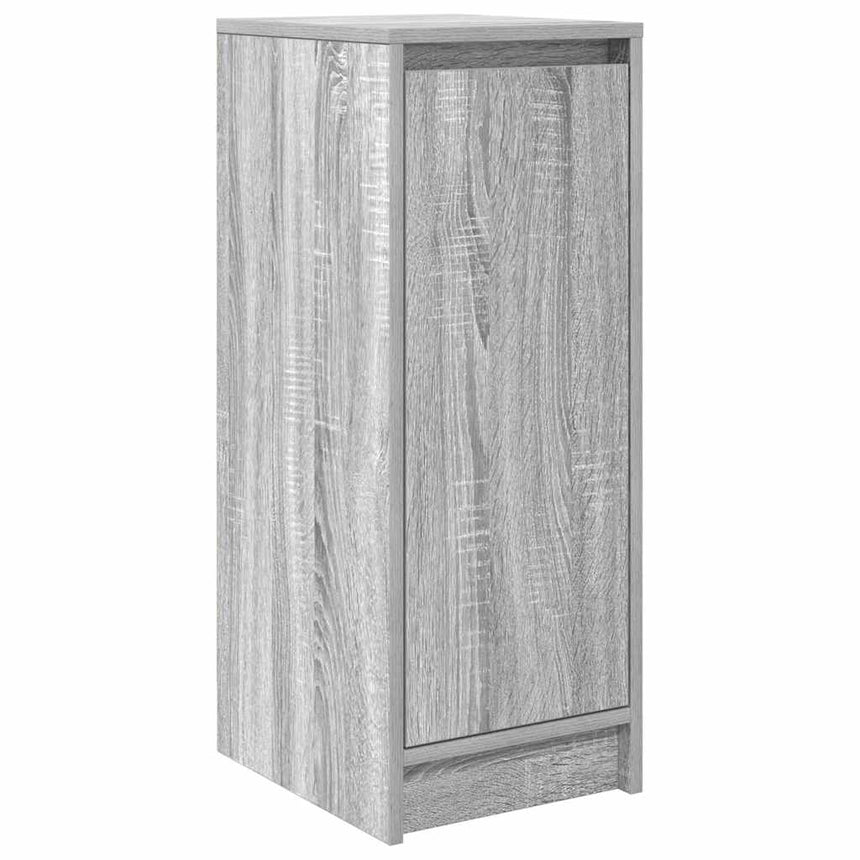 Schoenenkast 29,5X34X76 Cm Bewerkt Hout Eikenkleur Grijs Sonoma