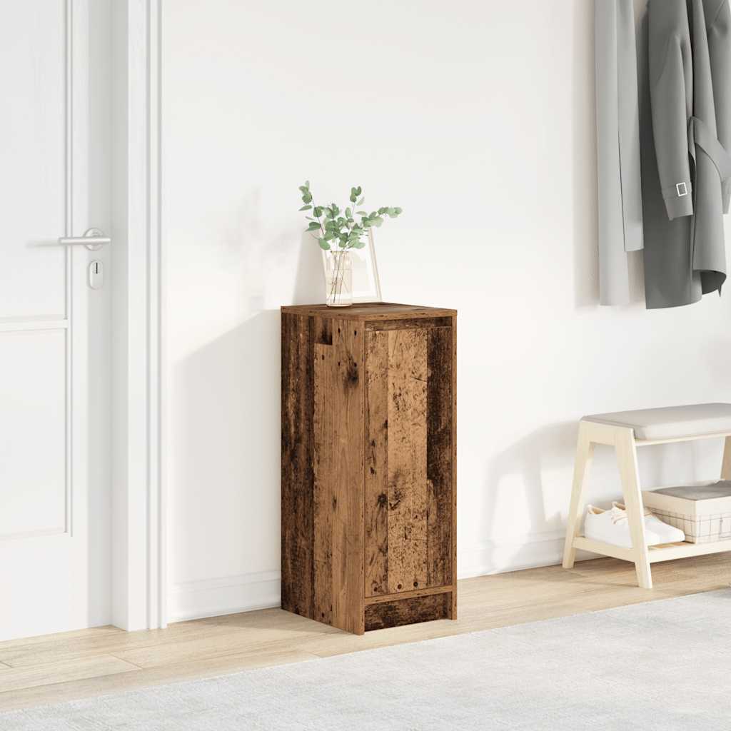 Schoenenkast 29,5X34X76 Cm Bewerkt Hout Kleurig Oud Hout