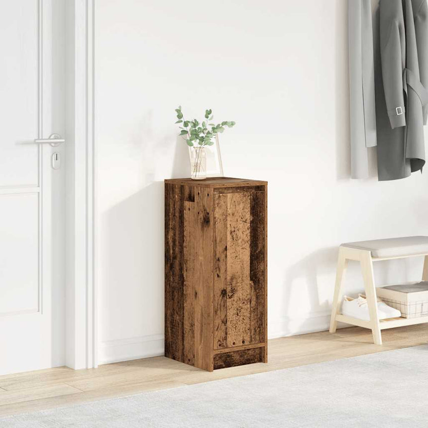 Schoenenkast 29,5X34X76 Cm Bewerkt Hout Kleurig Oud Hout