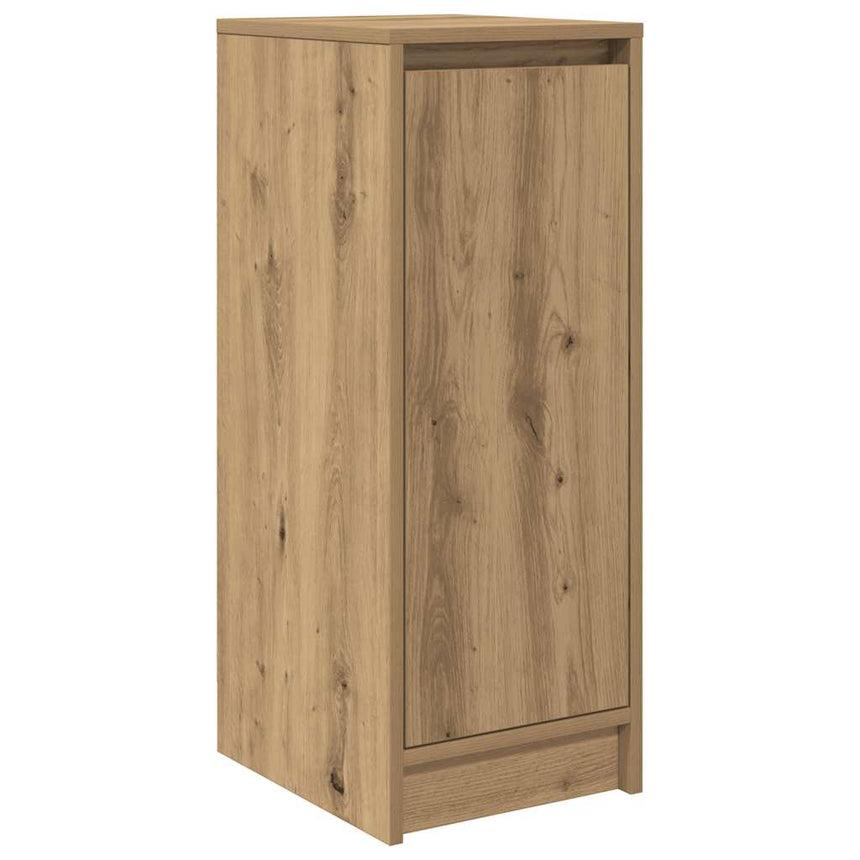 Schoenenkast 29,5X34X76 Cm Bewerkt Hout Artisanaal Eikenkleur Artisanaal Eikenkleurig