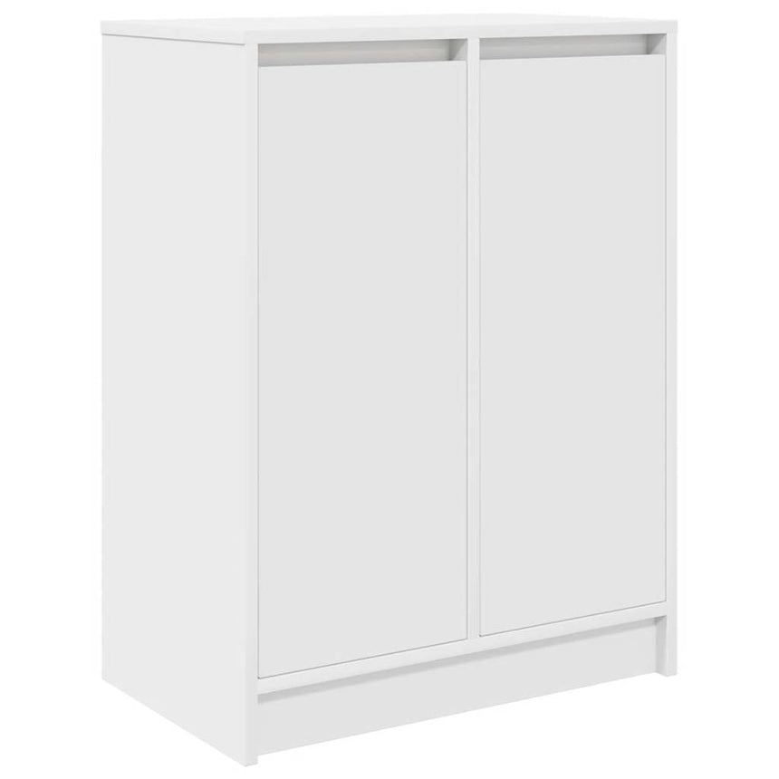 Schoenenkast 57X34X76 Cm Bewerkt Hout Wit