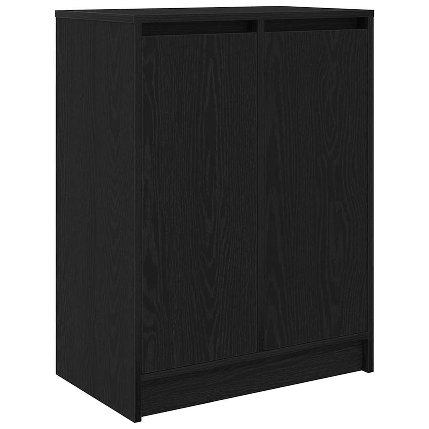 Schoenenkast 57X34X76 Cm Spaanplaat Kleurig Zwart Eiken