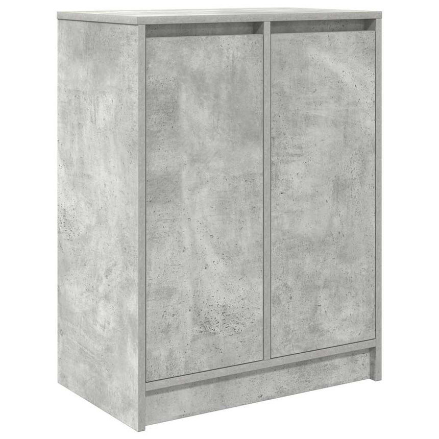 Schoenenkast 57X34X76 Cm Bewerkt Hout Betongrijs