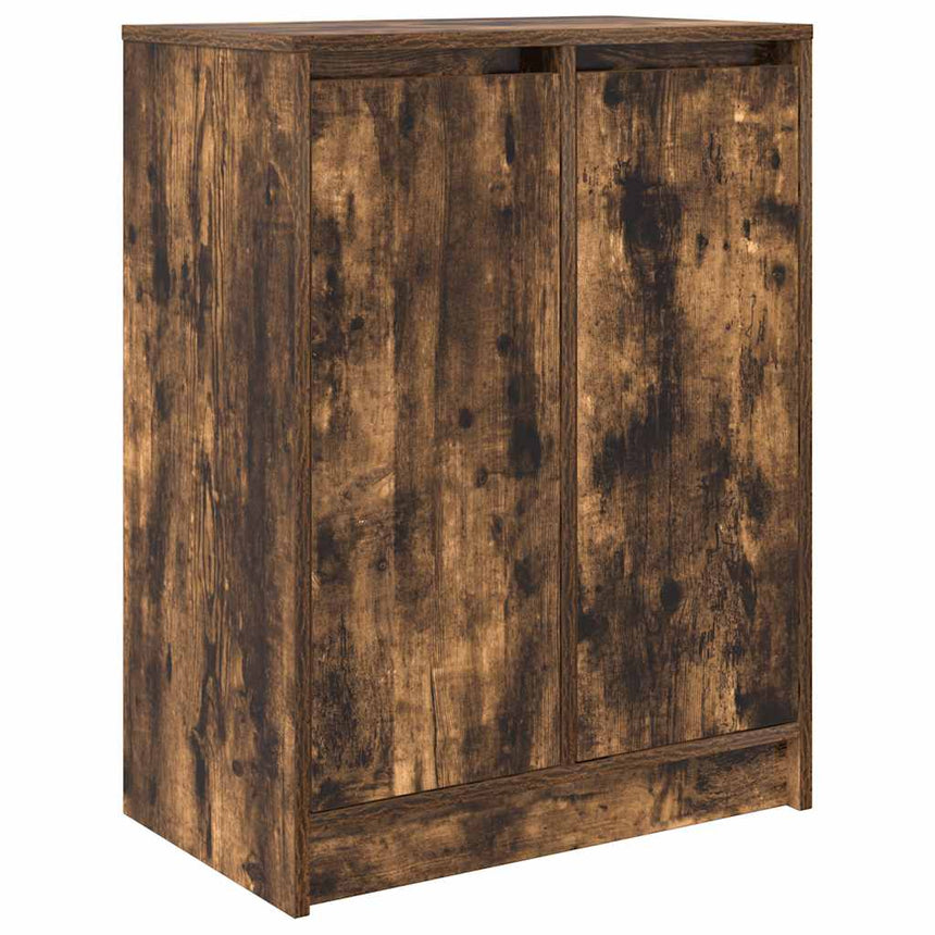 Schoenenkast 57X34X76 Cm Bewerkt Hout Kleurig Gerookt Eiken