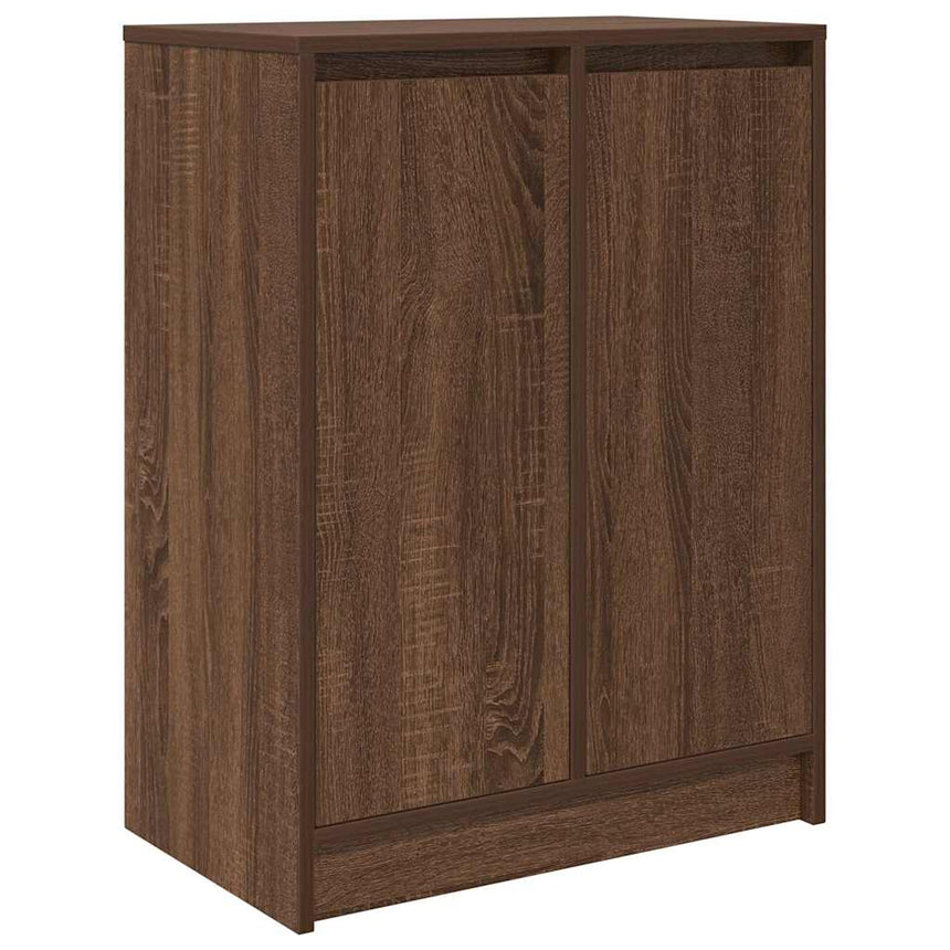 Schoenenkast 57X34X76 Cm Bewerkt Hout Bruin Eikenkleur