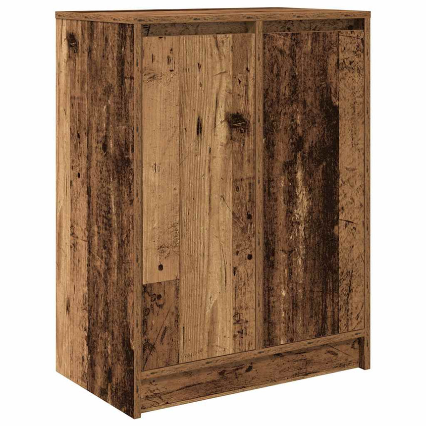 Schoenenkast 57X34X76 Cm Bewerkt Hout Kleurig Oud Hout