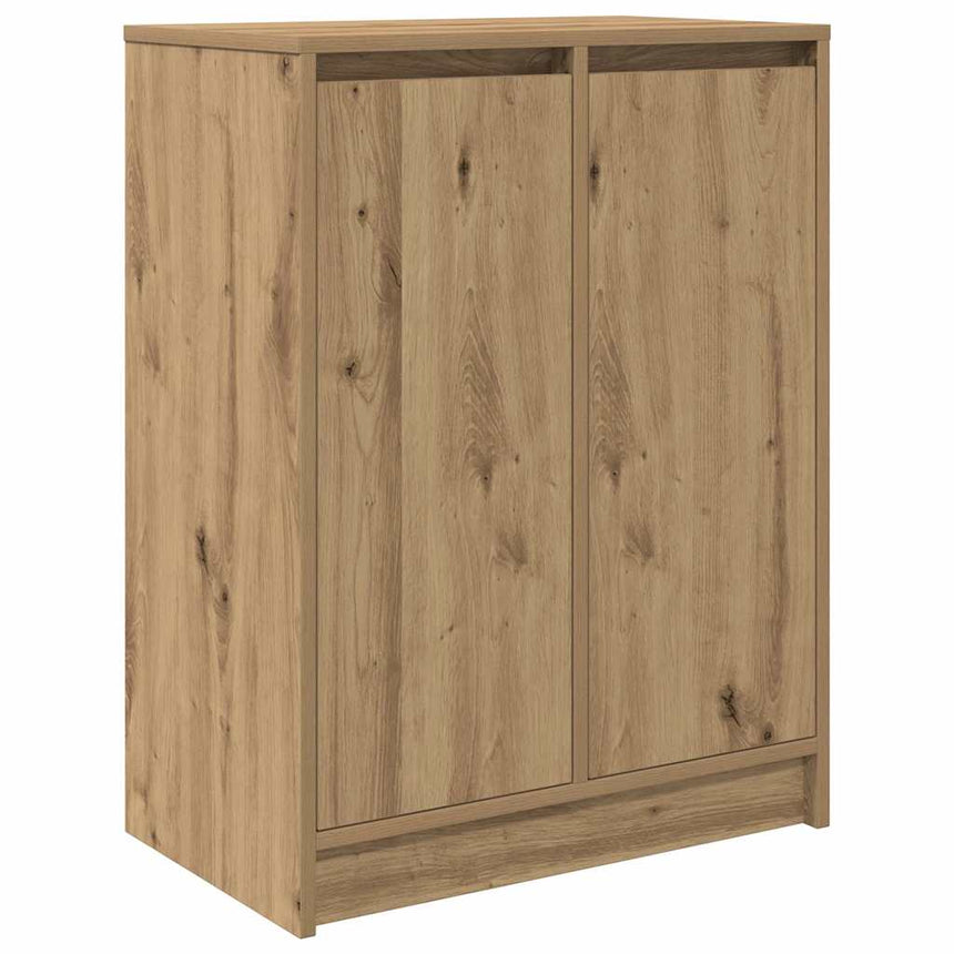Schoenenkast 57X34X76 Cm Spaanplaat Ambachtelijk Eikenkleurig Artisanaal Eikenkleurig