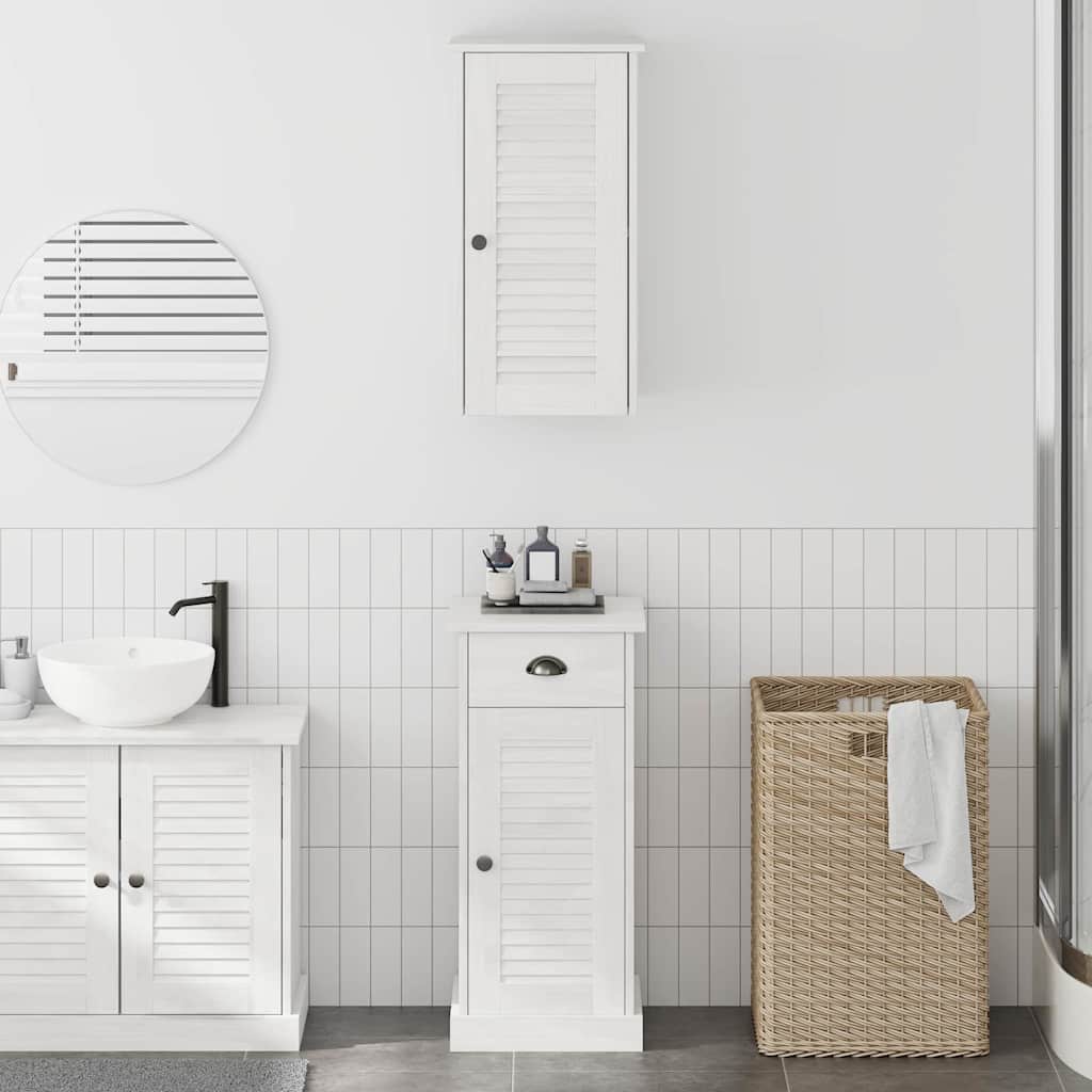 vidaXL Armoire de salle de bain VIGO 2 pcs Blanc et Blanc Antique
