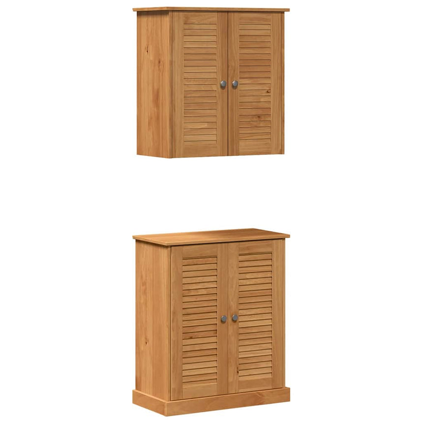 vidaXL Ensemble de mobilier de salle de bain avec étagère VIGO 2 pcs